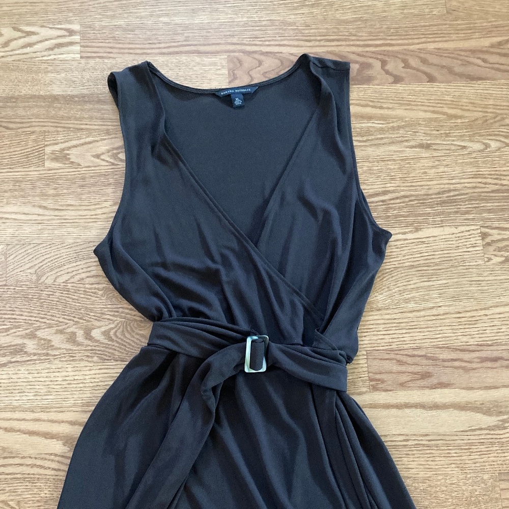 Banana Republic Brown Wrap Sleeveless Pullover Belted Dress XL